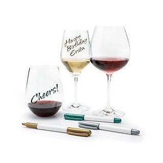 Wine Glass Writer Metallic Pens  6 Pack: Wine Glass Tags: Kitchen & Dining