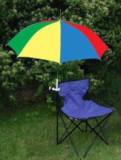 Lime Green/Black Clamp On Chair Umbrella for Aluminum or Canvas Folding Chairs   Great for Car Shows, Softball and Soccer Games, Vacations, Patio, Deck : Patio, Lawn & Garden