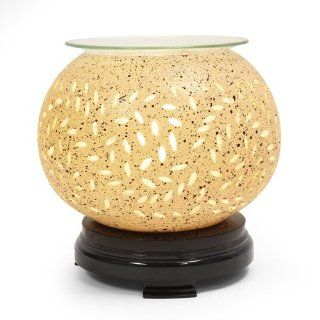 Eggshell Colored Ceramic Electric Wax and Oil Warmer   Home Fragrance Accessories