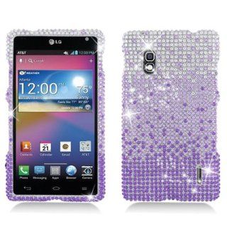 Aimo Wireless LGE970PCDI174 Bling Brilliance Premium Grade Diamond Case for LG Optimus G E970   Retail Packaging   Purple Waterfall: Cell Phones & Accessories