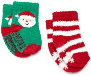  Carter's Hosiery Baby boys Newborn 2 Pack Chenille Christmas Booties, Red/Green, 12 24 Months: Infant And Toddler Socks: Clothing