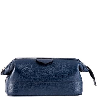 Daines & Hathaway Small Leather Wash Bag   Bossa Nova Navy      Clothing