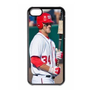 Bryce Harper Plastic Case/Cover FOR Apple iPhone 5C, Hard Case Black/White: Cell Phones & Accessories