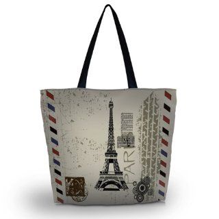 Eiffel Tower Reusable Shoppers Tote Shopping Bag case Foldable Market Grocery Bag Eco Friendly Kitchen & Dining