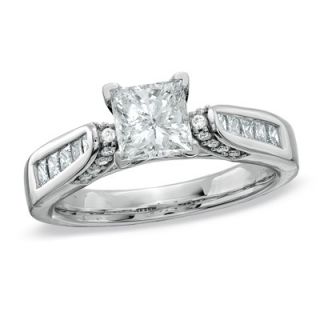 CT. T.W. Certified Princess Cut Diamond Engagement Ring in 14K