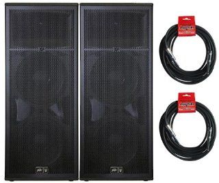 Pair Peavey SP 4BX Dual 15" Passive Main Speakers w(2) Free 20' 16 gauge Speaker Cables: Musical Instruments