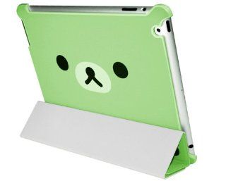 Supermary Lovely Relax Rilakkuma Bear Smart Cover with Hard Back Case for ipad2 and new ipad 3   green: Computers & Accessories