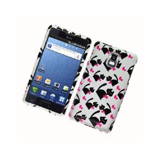 Samsung Infuse 4G i997 SGH I997 Bow Tie Black Cat White Glossy Cover Case Cell Phones & Accessories
