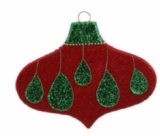 12" Shimmering Drops Giant Foam Ellipse Christmas Ornament   Decorative Hanging Ornaments