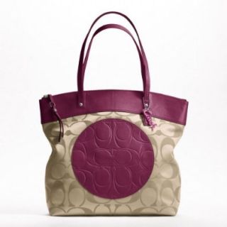 Coach Laura Signature Tote Handbag Purse 18335 Berry Patent Leather: Coach Laura Signature Bag: Shoes