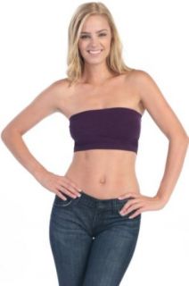 Kurve Two Tone Bandeau Tube Top Women's Eggplant One Size Fits Most at  Womens Clothing store