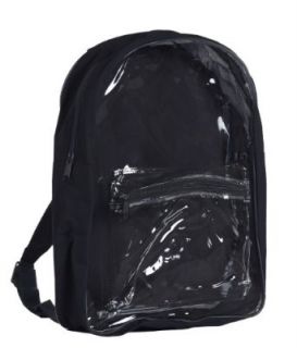 Clear PVC Security Backpack, Black by BAGS FOR LESSTM: Clothing