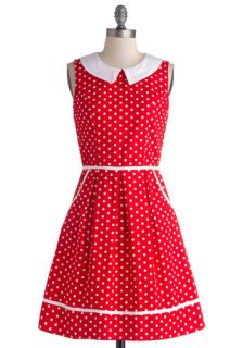 All Eyes on Unique Dress in Dotty  Mod Retro Vintage Dresses