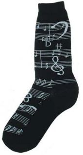 Men's Music Notes Trouser Socks by Foot Traffic at  Mens Clothing store: Casual Socks