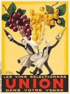 Vintage UNION WINE WAITERS BAR LIQUOR Poster Reproduction by Robys   Prints