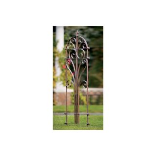 H. Potter 20 in W x 60 in H Charcoal Brown Arched Garden Trellis