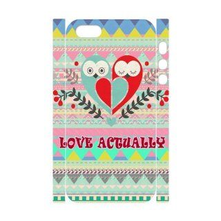 Vcapk Aztec Andes Tribal Pattern with Owl love Actually Quote unique design 3D Custome Hard Plastic Phone Case for Apple iPhone 5,5S Cell Phones & Accessories
