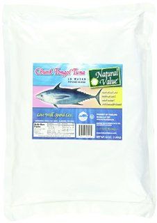 Natural Value No Salt Added Chunk Tongol Tuna in Water, 43 Ounce Pouch : Fruit Juices : Grocery & Gourmet Food