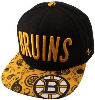 NHL Boston Bruins Bandit Snap Hat, Black : Sports Fan Baseball Caps : Sports & Outdoors