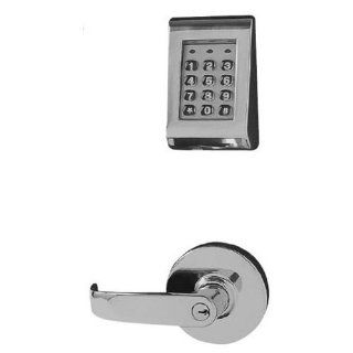 Sargent Keypad Series Satin Chrome Stand Alone Entry with Cylindrical Lock, 2 3/4" Backset Standard, 1 3/4" Door Thick (Pack of 1) Industrial Hardware