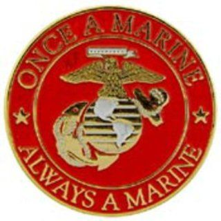 Once A Marine Always A Marine Logo Pin 1": Sports & Outdoors