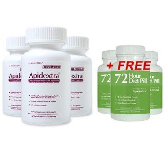 Apidextra 3 Bottles and 3 Free 72 HDP   Diet Pills That Work Fast   Safe Diet Pills That Work Fast for Women   Fast Acting Diet Pills to Increase Your Metabolic Rate and Burn Calories   A Diet Pill That Actually Works to Help You Lose Weight: Health & 