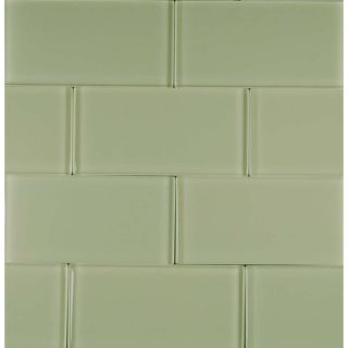 EPOCH Architectural Surfaces 5 Pack Riverz Greens Glass Mosaic Subway Wall Tile (Common: 12 in x 12 in; Actual: 2.99 in x 5.94 in)