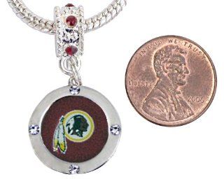 Washington Redskins Charm with Connector Will Fit Pandora, Troll, Biagi & More : Sports Fan Necklaces : Sports & Outdoors