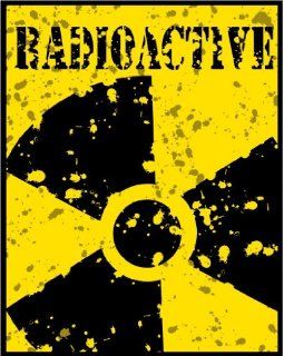 2" wide Distressed Radioactive sign #1. Printed vinyl decal sticker for any smooth surface such as windows bumpers laptops or any smooth surface. 
