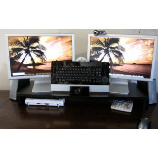 OFC Express Dual Monitor Stand 36 x 11 x 4.25, Black : Computer Monitor Stands : Office Products