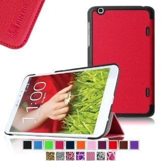 Fintie Ultra Thin Case for LG G PAD 8.3 V500 / V510 Wifi Version Only   With Smart Cover Auto Sleep/Wake Feature (NOT Compatible with Verizon 4G LTE VK810)   Red: Computers & Accessories