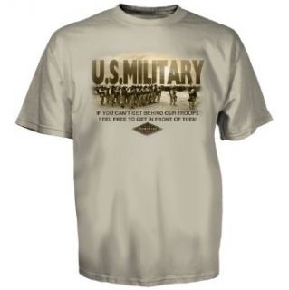 Club Red Men's Stand Behind Our Troops T Shirt: Clothing