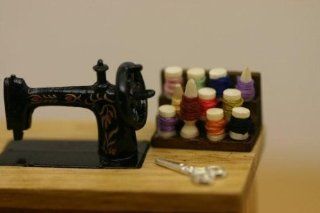 Dollhouse Miniature Sewing Thread Spools Set: Toys & Games