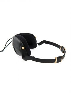 Pleat nappa leather over ear headphones  Molami  MATCHESFASH