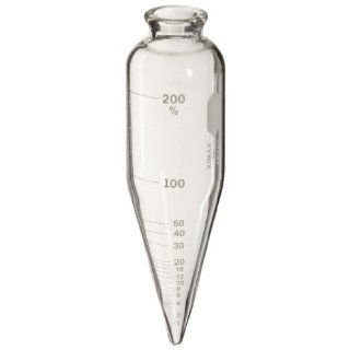 Kimax 45243 200 Glass 100mL Graduated Oil Short Cone Centrifuge Tube for Petroleum Field Testing, Graduated in % (100 mL = 200%), Calibrated 'To Contain', 6" Length, Clear, Case of 6: Science Lab Culture Tubes: Industrial & Scientific