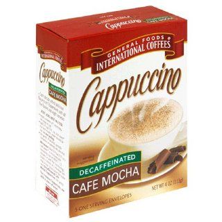General Foods International Coffee, Decaffeinated Cafe Mocha, 5 Count Envelopes (Pack of 12) : Instant Coffee : Grocery & Gourmet Food