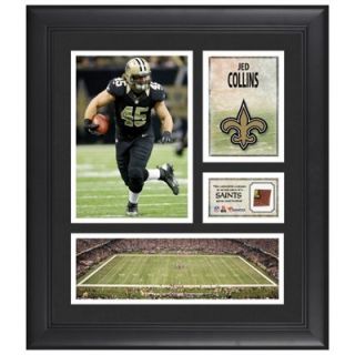 Jed Collins New Orleans Saints Framed 15 x 17 Collage with Game Used Football