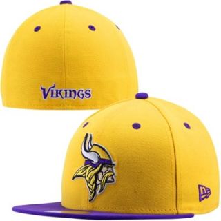 New Era Minnesota Vikings Two Tone 59FIFTY Fitted Hat   Gold/Purple