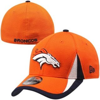 New Era Denver Broncos Training Replica 39THIRTY Flex Hat   Orange