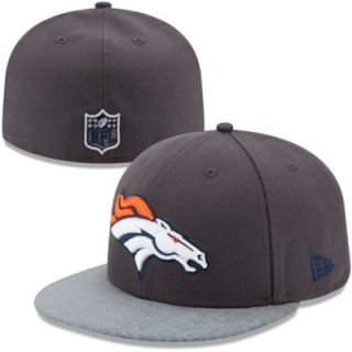 Mens New Era Graphite Denver Broncos 2014 NFL Draft 59FIFTY Fitted Hat