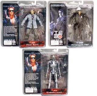 NECA Terminator Series 1 Set of 3 Action Figures T800, T1000 Endoskeleton: Toys & Games