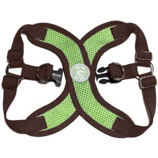 Gooby Choke Free Perfect Fit X Harness for Small Dogs, Medium, Green : Pet Halter Harnesses : Pet Supplies