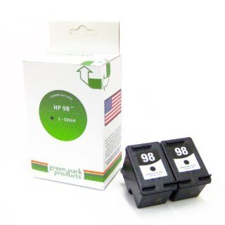 Green Park Products HP 98 2 Pack Premium Remanufactured Ink Cartridges. The Box Contains 2 HP 98 (C9364) Black Inkjet Cartridges.: Office Products