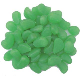 Easygoby 100 Man made Green Glow in the Dark Pebbles Stone for Garden Walkway  Making Your Garden or Yard Looks Different from Your Neighbors' at night : Outdoor Decorative Stones : Patio, Lawn & Garden