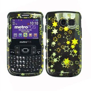 Hard Plastic Snap on Cover Fits Samsung R360 Freeform II 2D Yellow Stars Glossy MetroPCS (does not fit Samsung R350 R351 Freeform) Cell Phones & Accessories