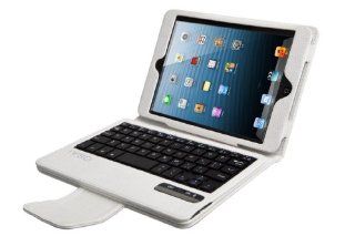 IVSO iPad Mini Bluetooth Keyboard Portfolio Case   DETACHABLE Bluetooth Keyboard Stand Case / Cover for Apple iPad Mini (White): Computers & Accessories