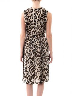 Leopard print sleeveless satin dress  L'Agence  MATCHESFASHI