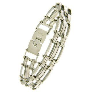 Men's Stainless Steel Bike Chain Industrial Link Bracelet: TrendToGo: Jewelry
