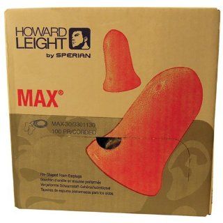 HOWARD LEIGHT Ear Plug with cord   Model #: Max 30 Package Qty: 100 pairs: Home Improvement