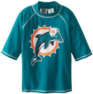NFL Miami Dolphins Boy's Licensed Rashguard Top : Sports Fan Outerwear Jackets : Clothing